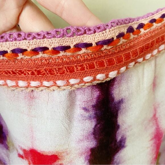 Bl^nk London Anthropologie | Areena Tie Dye Tank Top Pink Purple Boho Large - Picture 4 of 7